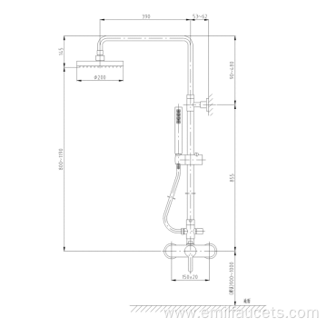 Bathroom hand shower head faucet taps set